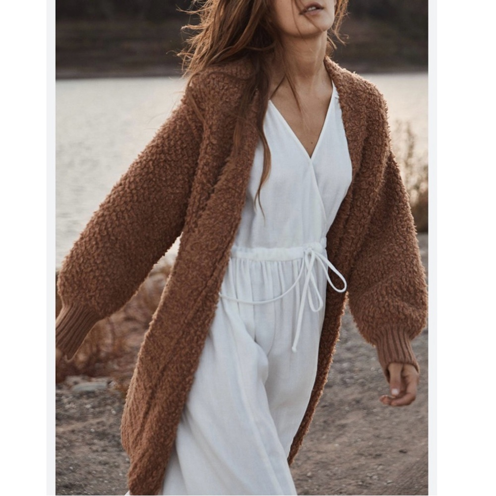 Christy Dawn Frankie Cashmere Cardigan in Clay O/S